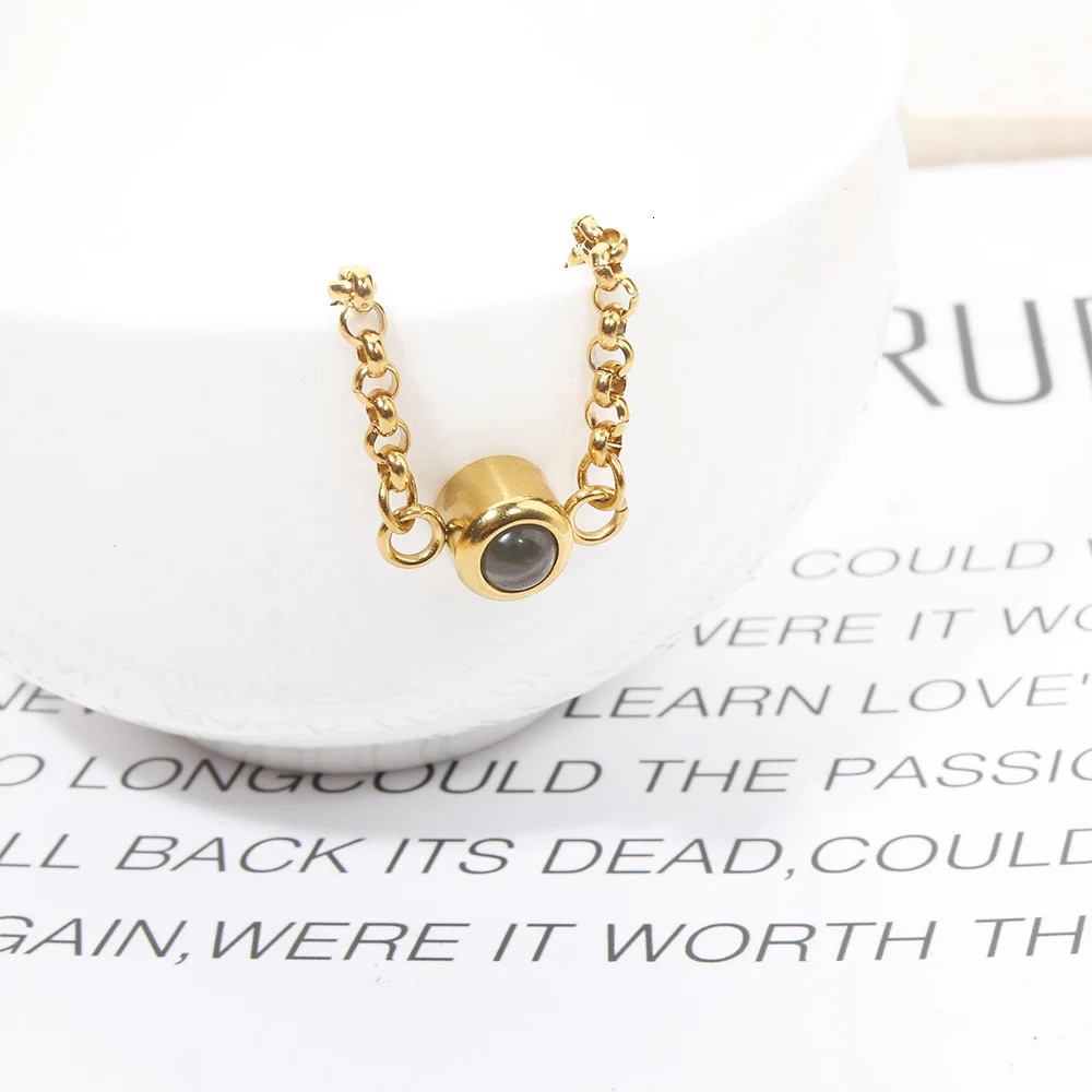 Custom with Inside Stainless Steel Personalized Projection Memory Po Customized Bracelet designer bracelet women luxury jewelry gold mens bracelet des - view 4
