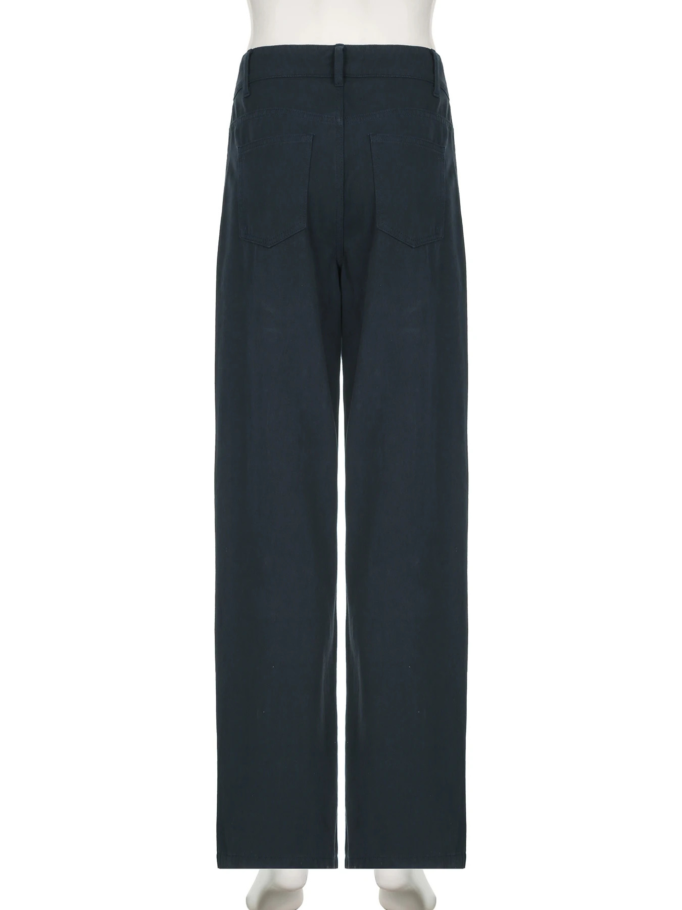 IAMSURE casual loose rivet jeans wide leg pants basic low waist straight womens springsummer clothing 250428