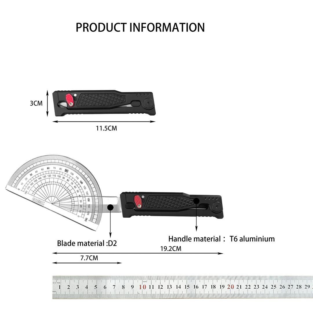 2Models Reate Assisted Open Folding Knife 2.76 D2 Satin Plain Blade, T6-Aluminum Handles