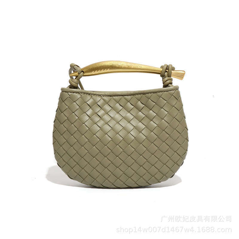 New sardine hand woven women's fashion casual mini dumpling bag shoulder handbag
