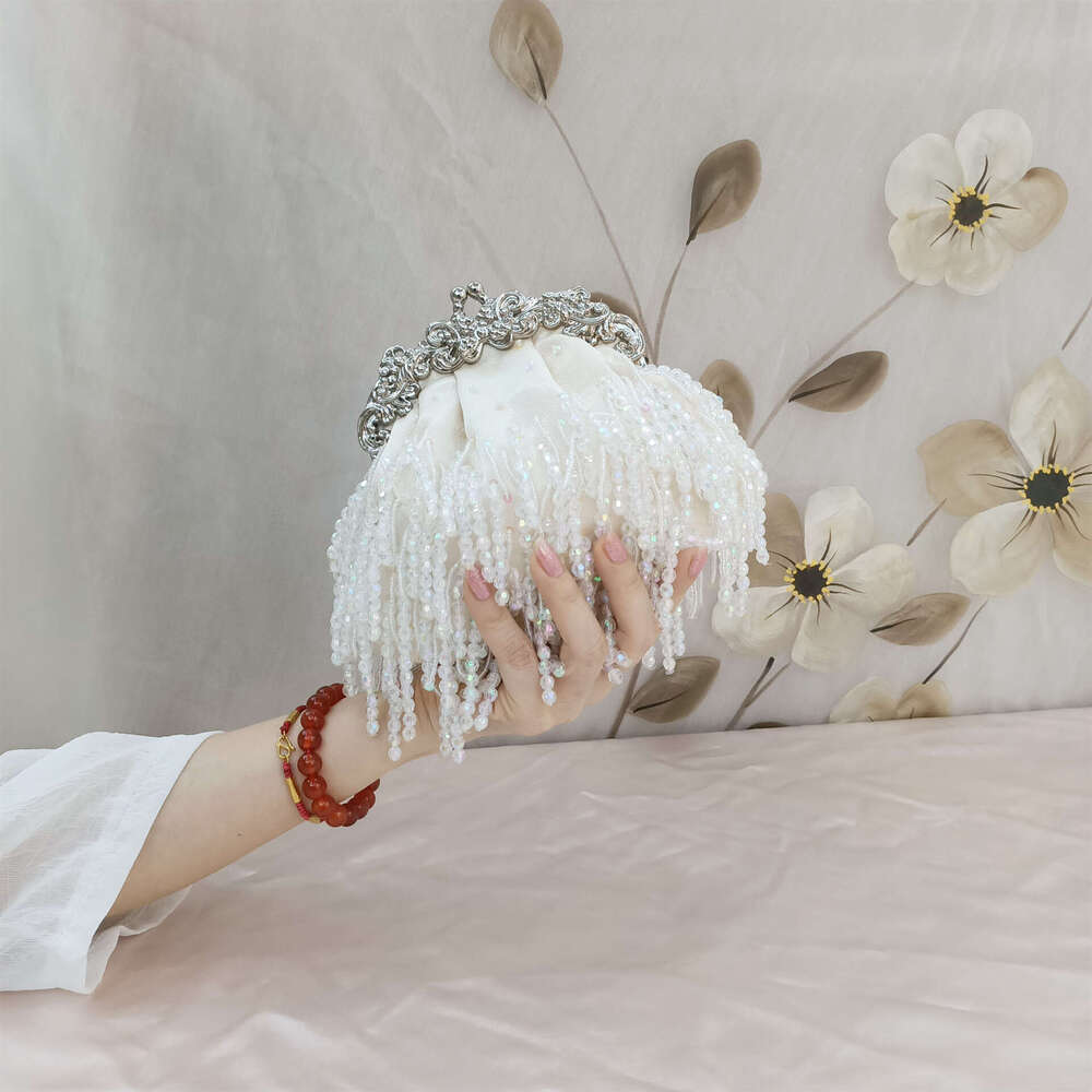 Dinner Bag Socialite Tassel Silk Bead Embroidery Bridal Handbag Women S Qipao Bag Banquet Bag KQ