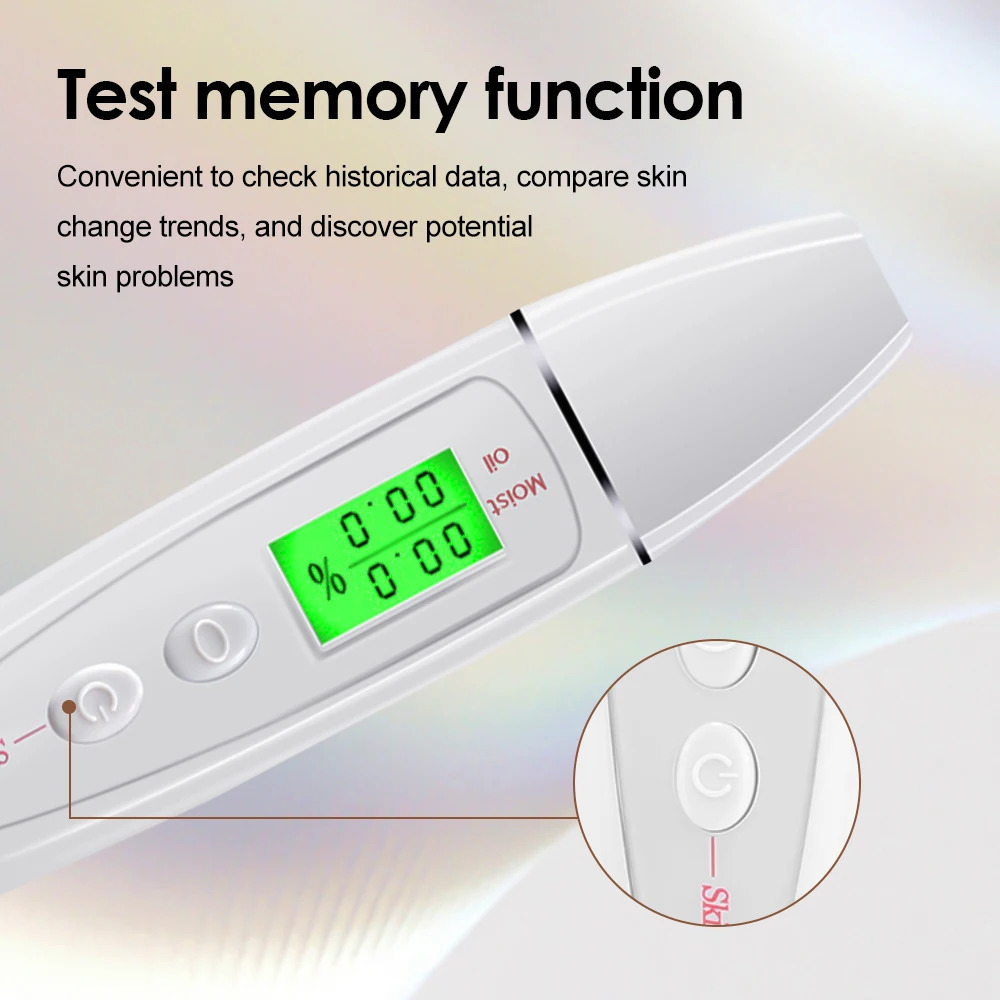Face Skin Tester Portable Skin Analyzer Digital Aesthetic Moisture Tester Water Oil Monitor for Skin Care Skin Diagnostic Device 250422