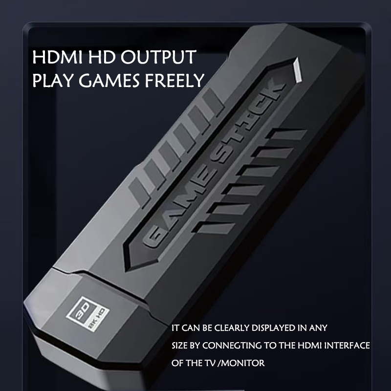 New Retro Game Console Stick, Nostalgic Game Stick, 30+ Emulators Built in 256 TF Card & 60000 Games, 2.4g Wireless controlle,Plug and Play TV Video G
