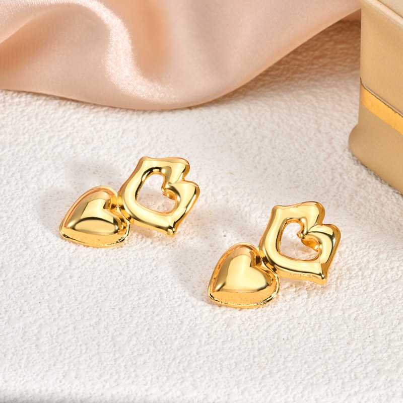 earrings designer jewelry women earring for men orecchini Earrings Fashion Women 18K Gold Plated Stainless Steel Geometry Earring Sweet Girls Wedding 