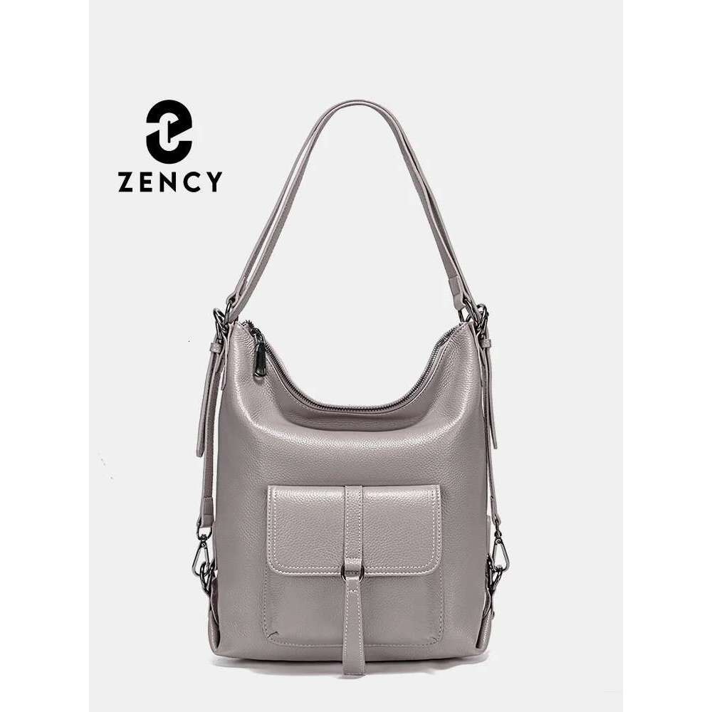 Zency Fashion Women Shoulder Bag Genuine Leather Large Capacity Handbag Crossbody Hobo Bags For Girls Bolsa