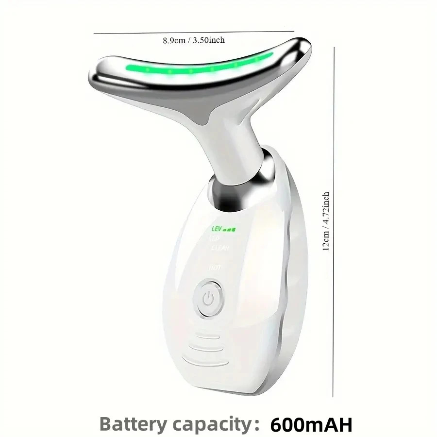 7LED Color Vibrating Neck Device Beauty Gift neck and face skin massager 1 piece set portable usb charging electric ma 250422