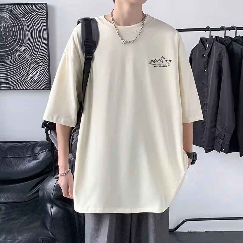 Fashionable mens cotton Tshirt trend front and back printed childrens short sleeved womens summer clothing 250430Z