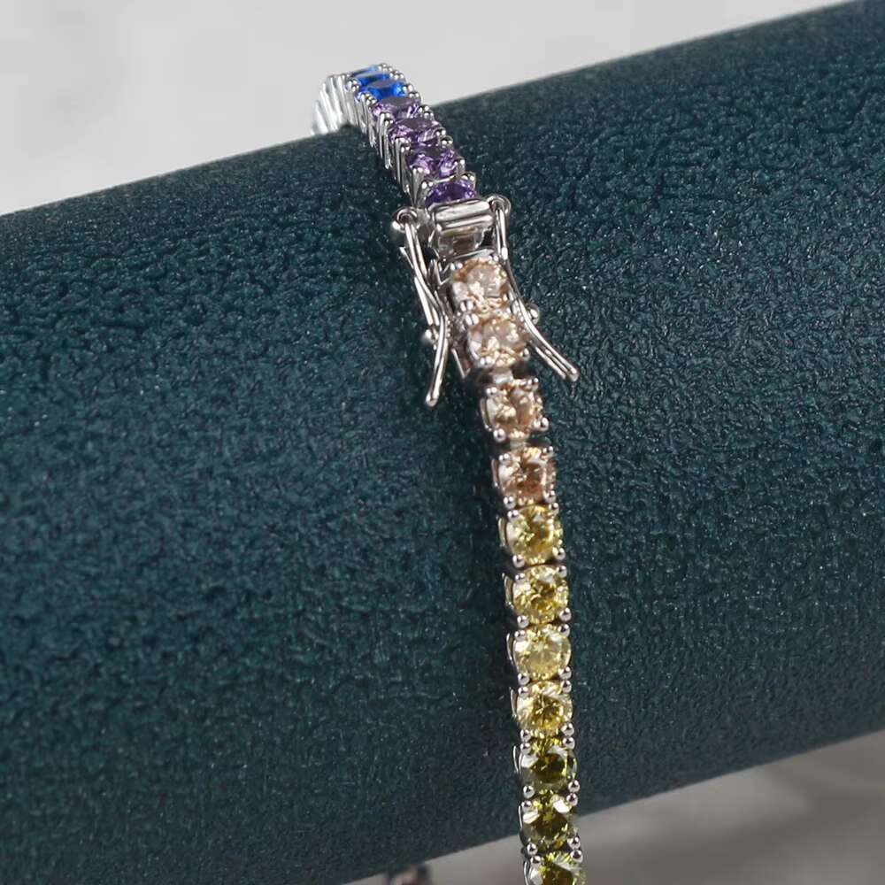 Hot Sale 925 Sterling Silver Fashion Jewelry Charm Bracelet High Quality Trend Moissanite Luxury Tennis Bracelet for Women