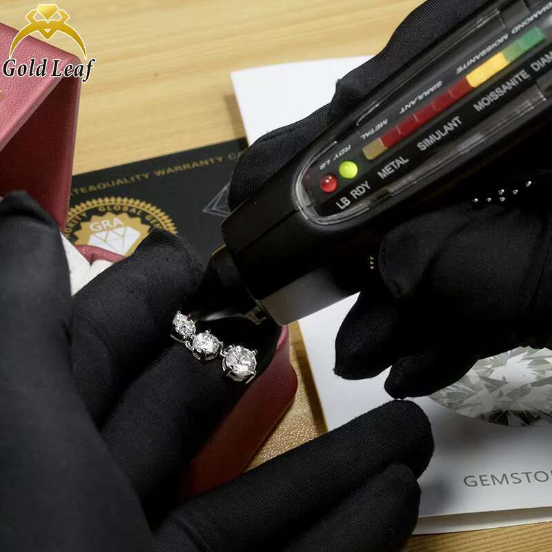 Goldleaf 925 Silver Diamond Drop Earrings VVS D Moissanite Earrings with GRA Certificate Pass Diamond Tester Fine Jewelry