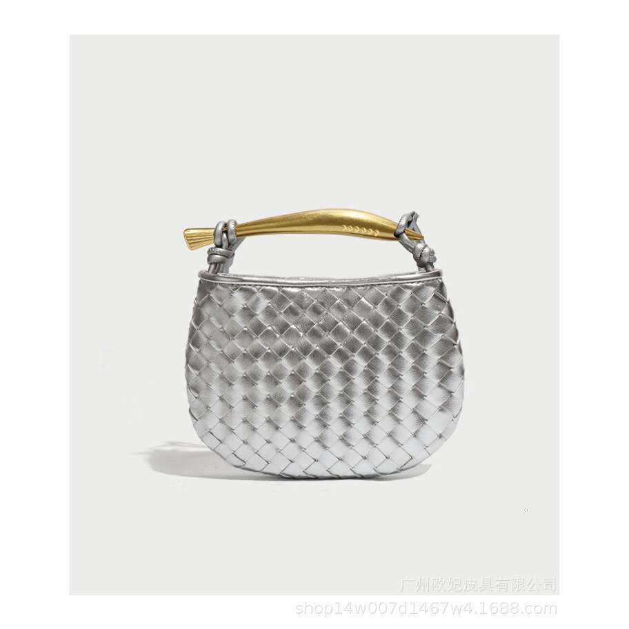 New sardine hand woven women's fashion casual mini dumpling bag shoulder handbag designer bag