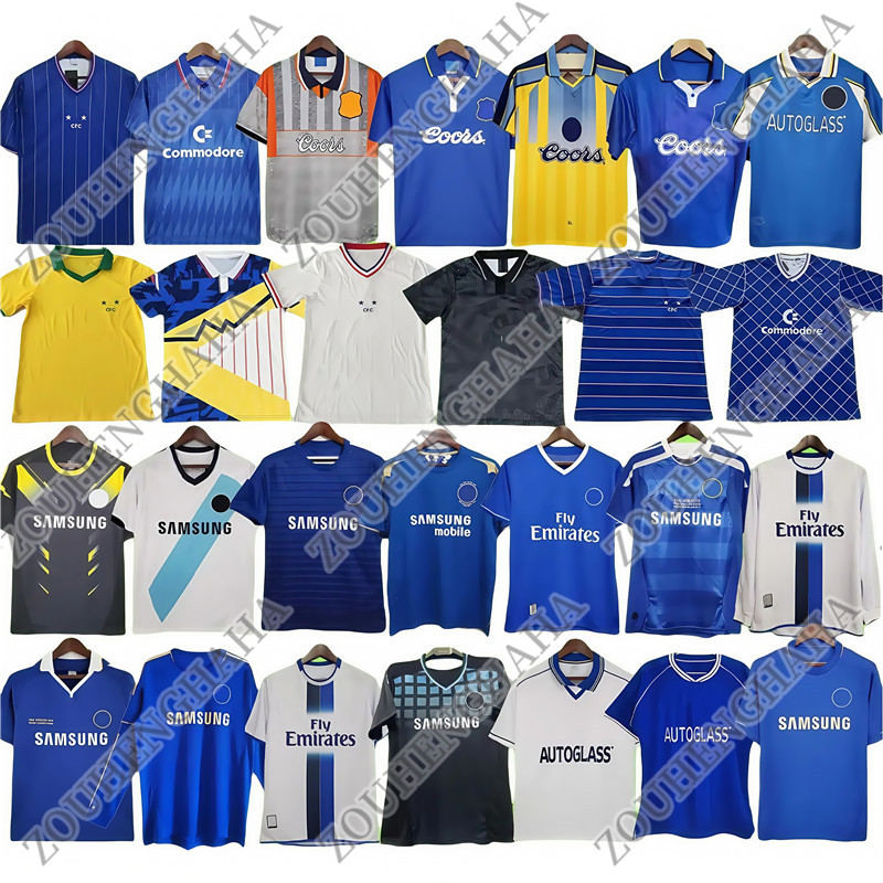 Retro chelseas fc Soccer Jerseys CFC Drogba Torres Lampard COLE ZOLA Vialli vintage Crespo Classic Football Jersey Shirts Kit 96 97 99 82 85 87 89 90 03 05 06 07 08 16 17
