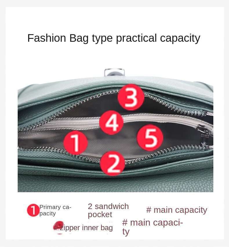 2025 New Genuine Leather Women's Designer Ladies Handbags Shoulder Messenger Bag Fashion Trend Small Square Bags