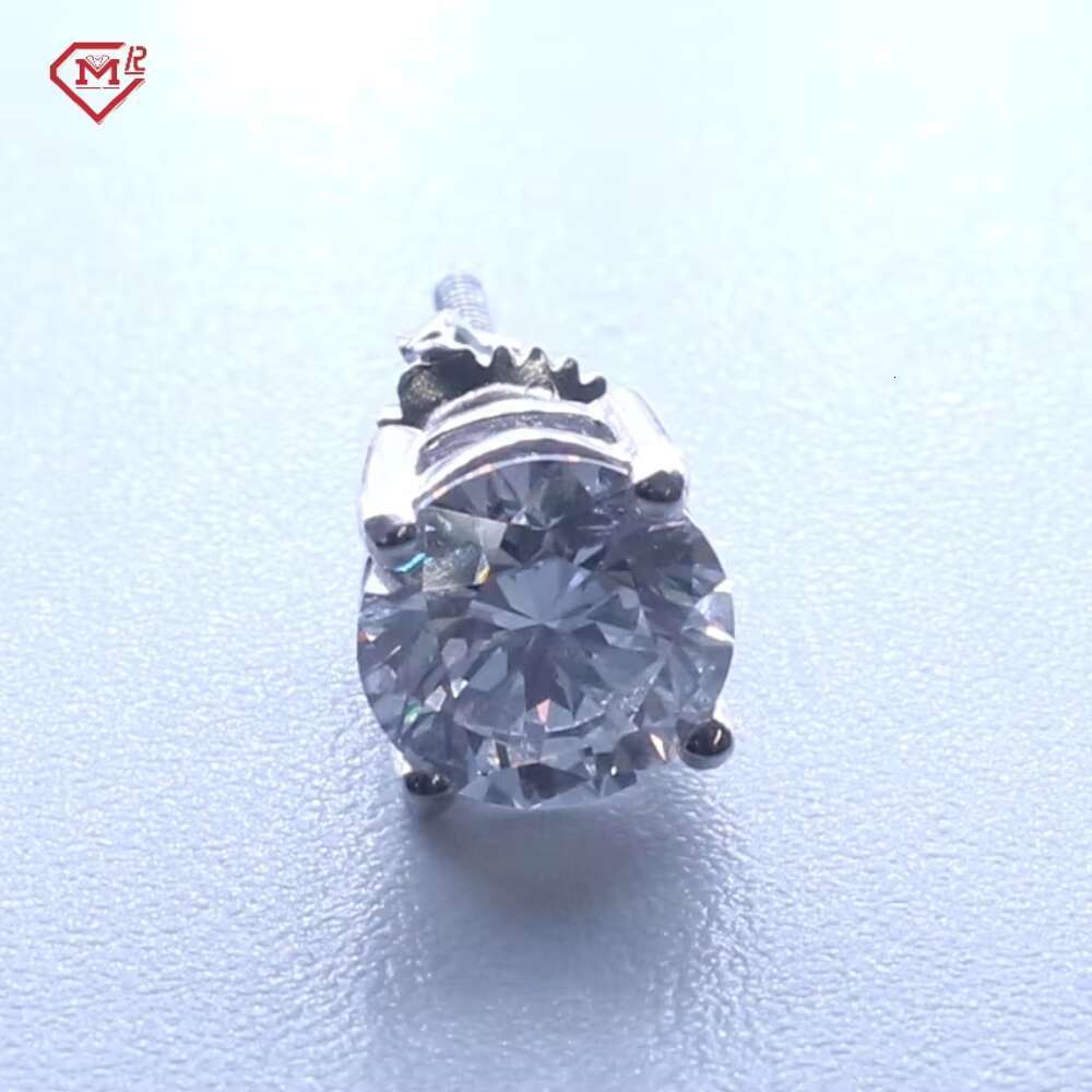 High Quality Hip Hop Earrings 3-8mm VVS GRA Certificated Luxury Screw Back Moissanite Earrings