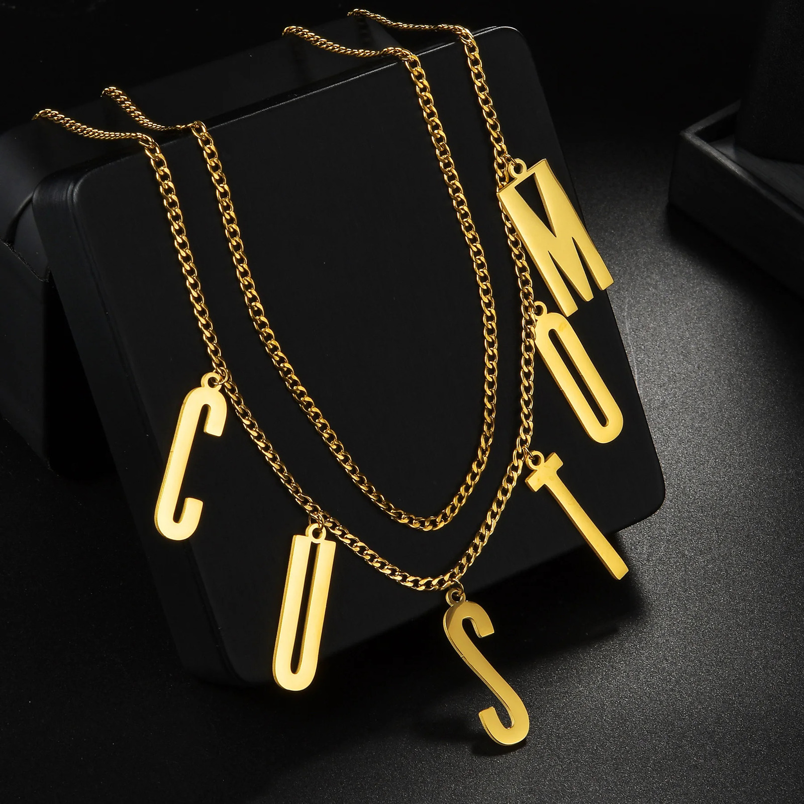 Atoztide Personalized Custom Name Waist for Women Stainless Steel 2 Layer Sexy Body Chain Big Letter Birthday Jewerly Gift 250430 - view 5