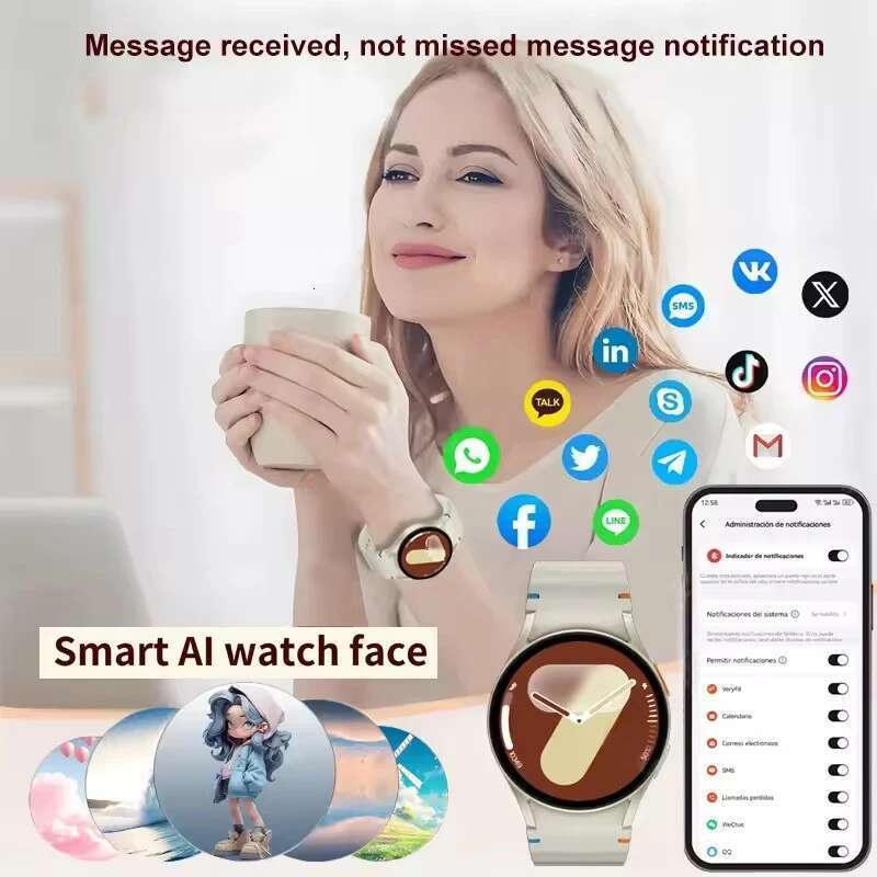 2025 New Galaxy 7 Mini Ultra Men Video GPS NFC Heart rate 40mm AMOLED Fiess Tracker Health Smart Watch Woman
