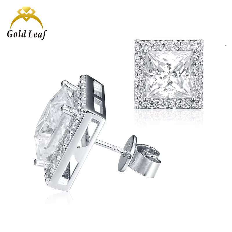 Goldleaf Lab Grown Diamond Earrings Princess Cut 1ct 2ct 10K 14K 18K DEF VVS Price Lab Grown Diamond Gift for Men Women