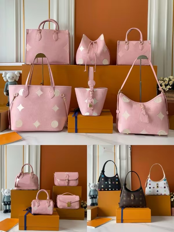 New womens designer bag cherry blossom tote soft leather crossbody shoulder bags women handbag graffiti pillow purse high quality54101231