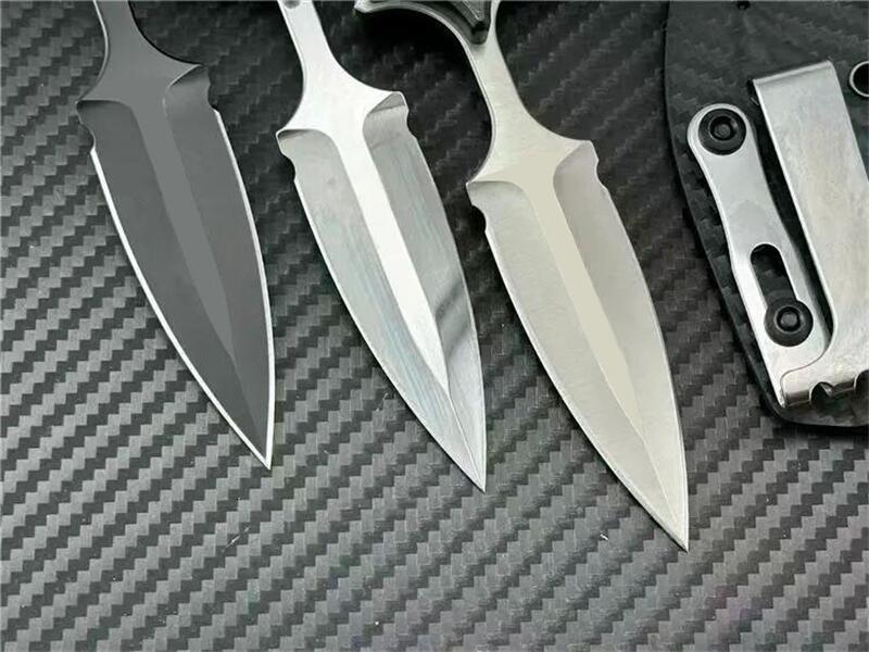 3Models Sword Pocket Fixed Blade Knife D2 Steel Blade, G10 Handles