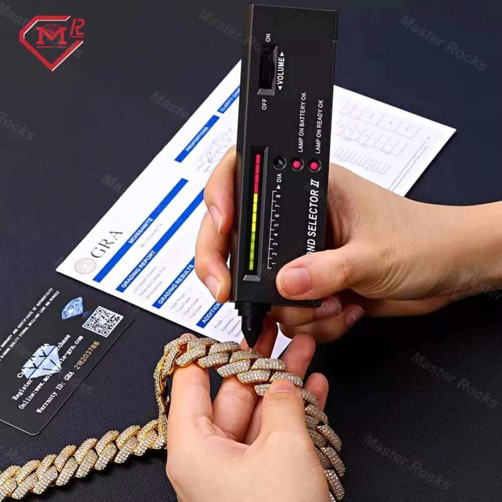 Luxury 20MM Miami Cuban Link Chain 925 Sterling Silver Hiphop Iced Out Moissanite Cuban Link Chain