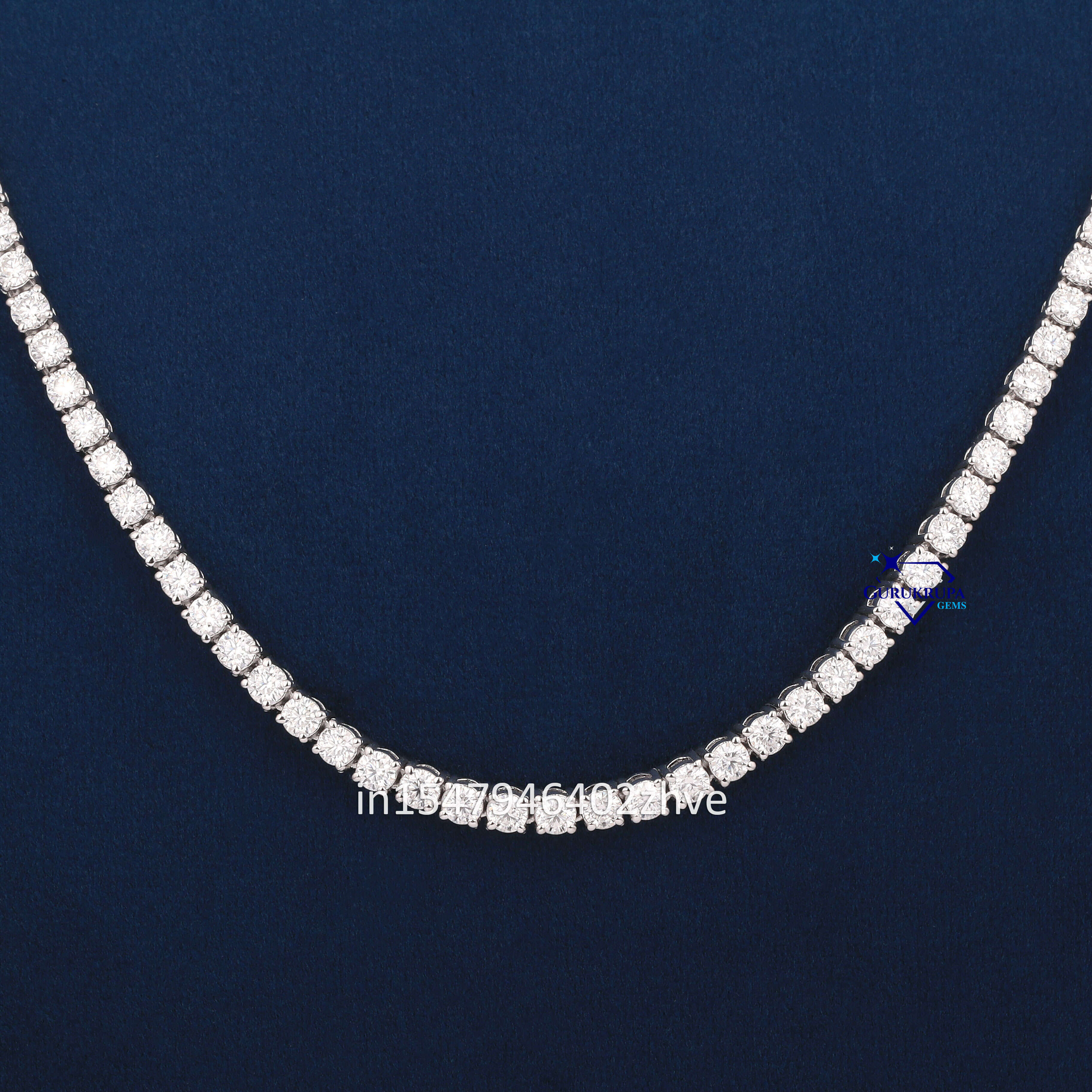 Premium Quality D Color Moissanite Diamond 925 Sterling Silver Tennis Chain 3 mm Fine Necklaces For Women jewelry Any Occasion