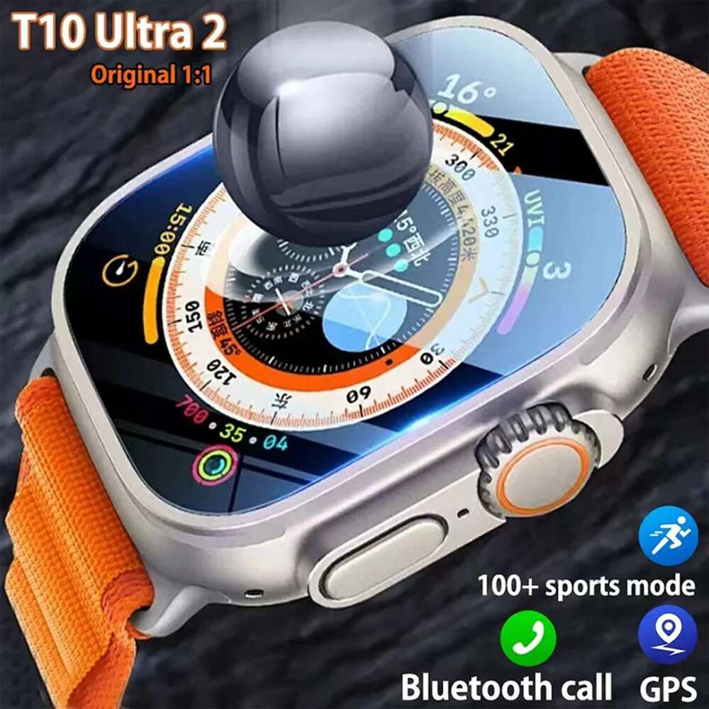 Smartwatch t10ultra vidéocall gps nfc sport fiss tracker cadran personnalisé smartwatch hommes femmes cadeaux