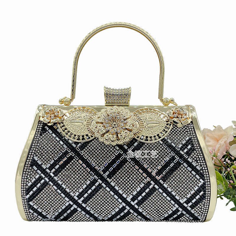 Dinner Bag Large Capacity Single Sided Diamond Cheongsam Accessory Women S Bride S Wedding Bag Formal Dress Banquet KQ