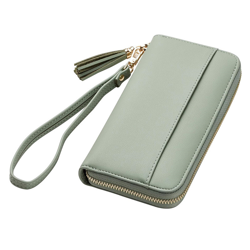 Amazon ladies' purse double fold ladies' clutch wristband long purse ladies' travel purse