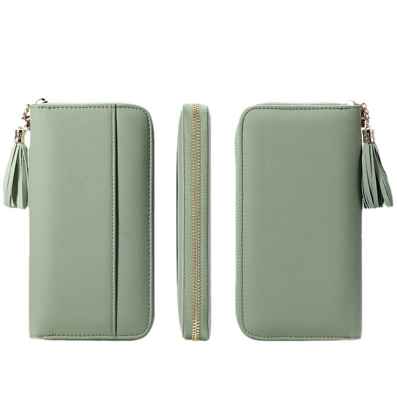 Amazon ladies' purse double fold ladies' clutch wristband long purse ladies' travel purse
