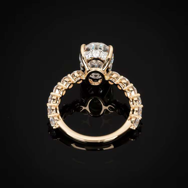 Goldleaf Customize 14k Solid Gold Hot Selling Classic Style Oval Cut Moissanite Diamond Ring Women s Wedding Engagement Ring