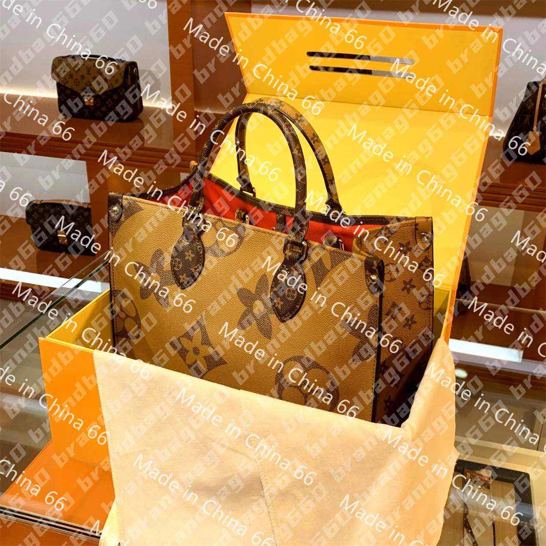 Luxury totes designer bag womens handbags Onthego tote bag Hot Crossbody flower ladies Casual PVC Genuine Leather purse shoulder bags female Large handbag MM GM 12A