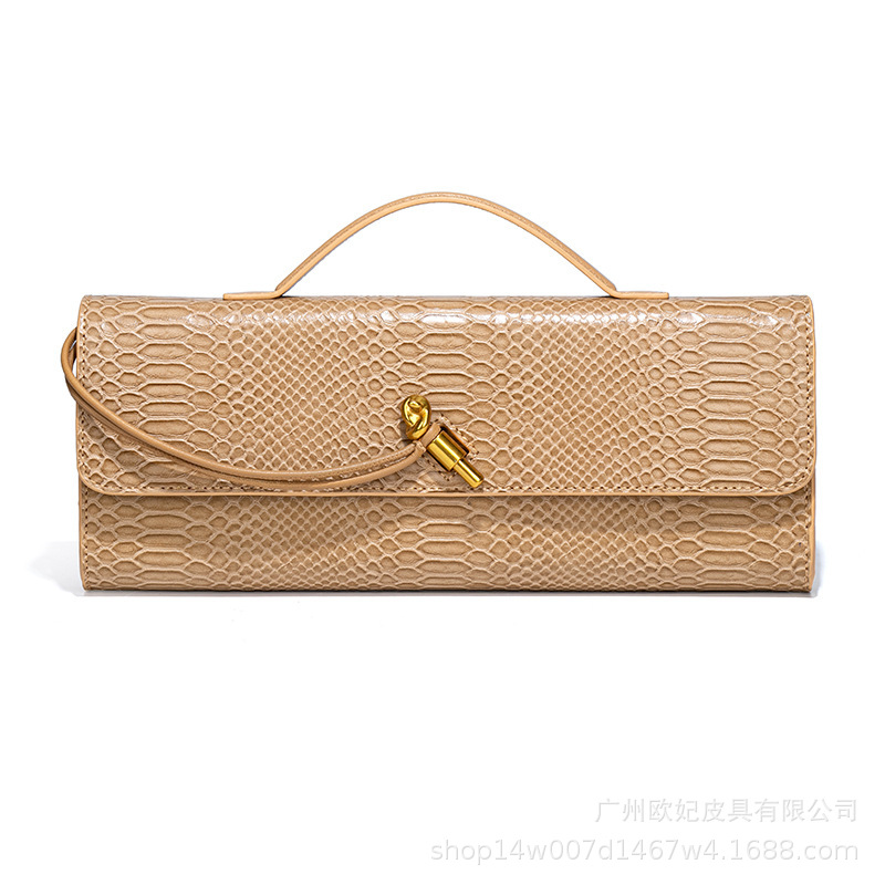 Fashionable Stick High End Handheld Banquet Bag, Women's Horizontal Version, Trendy and Small denomination Single Shoulder Crossbody Bag