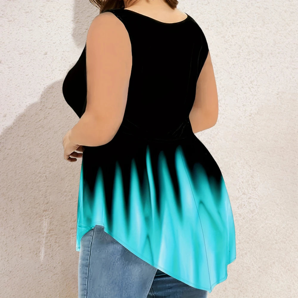 Plus size womens vest top 2024 summer sexy plus ultrathin pull short sleeved Tshirt 250430Z