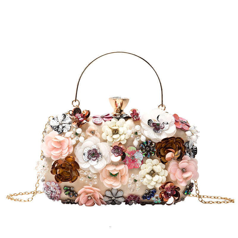 Dinner Bag New Handmade Pearl Embroidered Flower Banquet For Parties Ladies Holding Bridal Wedding Bag KQ