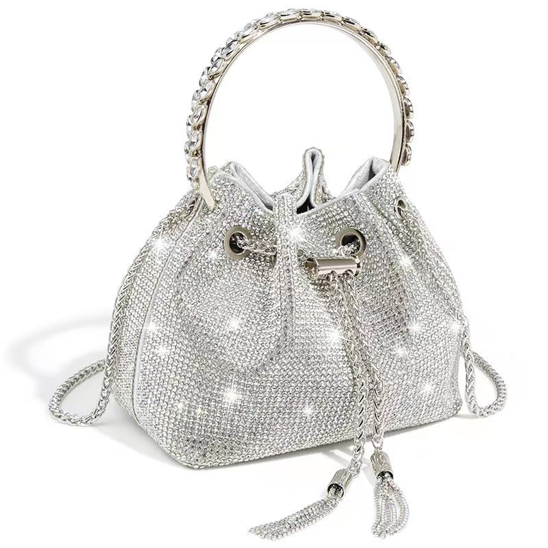 Free Shipping! 2025 Bestseller Crystal-Encrusted Evening Bag - Designer Chain Strap Shoulder Purse Sparkling Rhinestone Party Clutch for Weddings & Ga