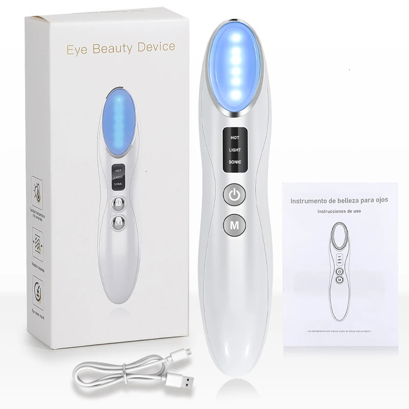 Eye massage introducer lightens dark circles eye bags eye pencil vibration heats IPL eye beauty device 250422