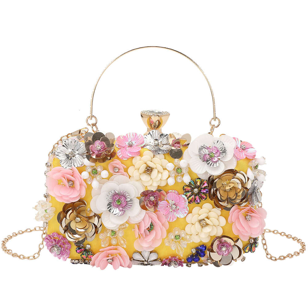 Dinner Bag New Handmade Pearl Embroidered Flower Banquet For Parties Ladies Holding Bridal Wedding Bag KQ