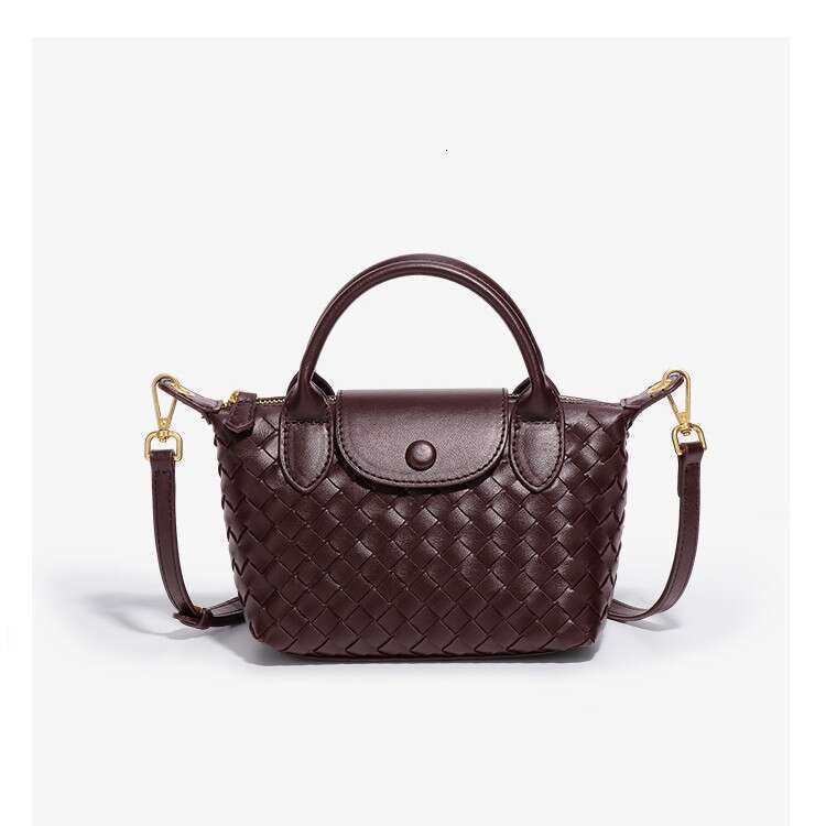 New Woven Dumpling Popular Texture, Handheld Bucket with High Quality, Fashionable and Versatile One Shoulder Crossbody Bag