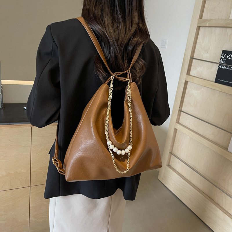 Bestselling! 2025 Oversized Designer Work Tote - Women's Minimalist Chain-Detail Shoulder Bag Free Shipping Chic Spacious Commuter Accessory