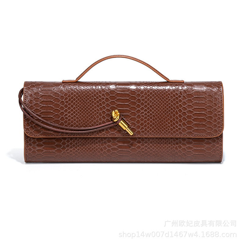 Fashionable Stick High End Handheld Banquet Bag, Women's Horizontal Version, Trendy and Small denomination Single Shoulder Crossbody Bag