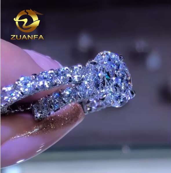Moissanite Wedding Band Ring 925 Silver 10K14K 18K Gold Luxury Engagement Ring Set for Ladies