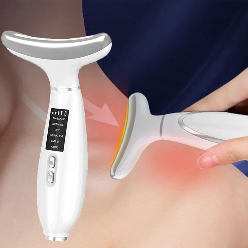 EMS Lifting Massager Ice Compress Neck Beauty Device Double Chin Remover Skin Lift Firming Beauty Massage Device 250422