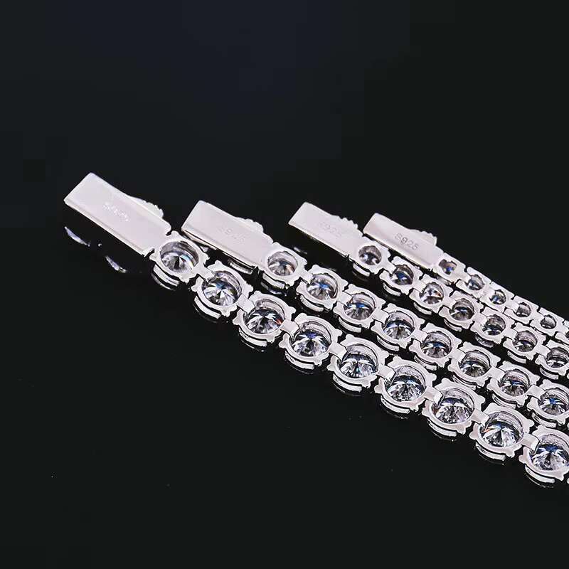 925 Sterling Silver Moissanite Tennis Bracelet Hip Hop Style Everyday Wear Couture Jewelry Anniversary Gifts