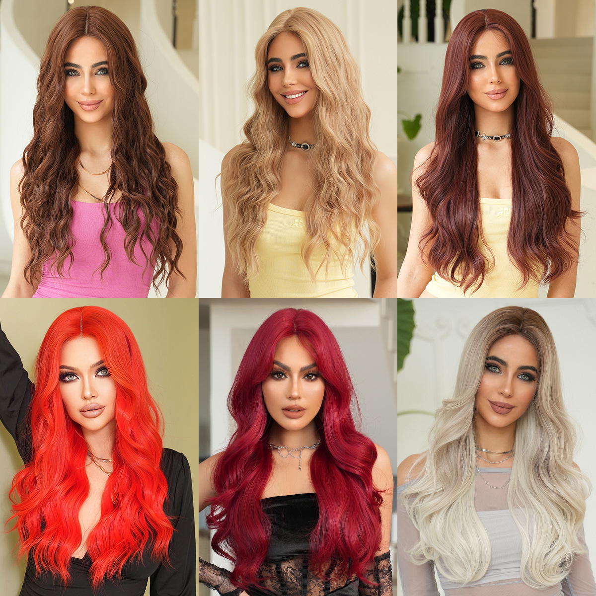 quality High brown small lace wig for women with natural long curly hair and large waves and a headband