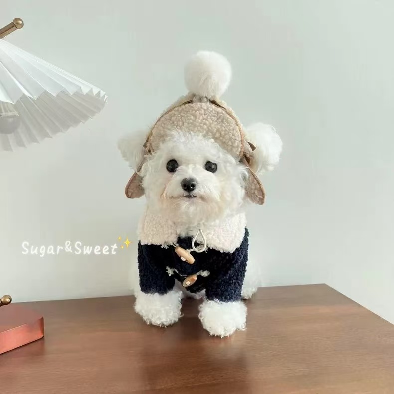 T00119 Dog clothes spring thin traction overalls pet four-legged clothes Bichon Teddy Maltese small dog