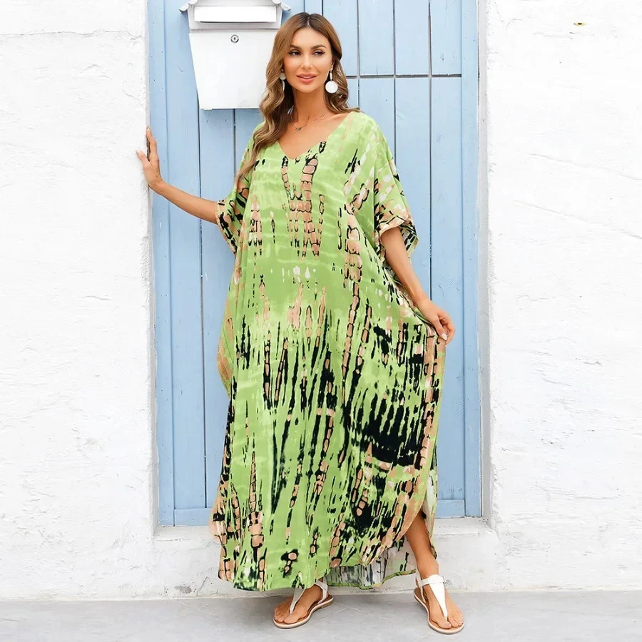 Summer Womens Beach Maxi Dress Cover Robe Bed Sheet Bathroom Set Pareo Salida De Playa Kaftan Swimsuit 250422