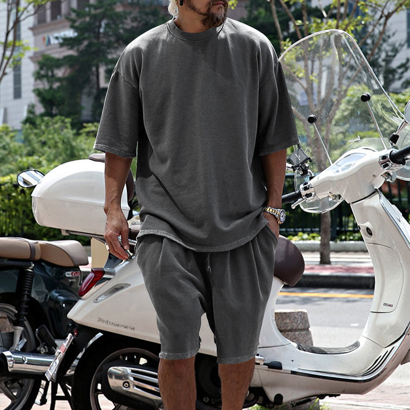 2025 summer mens men short and t shirt set tracksuit designer clothing sportswear shorts and tee shirts set breathable running training suit Tracksuit