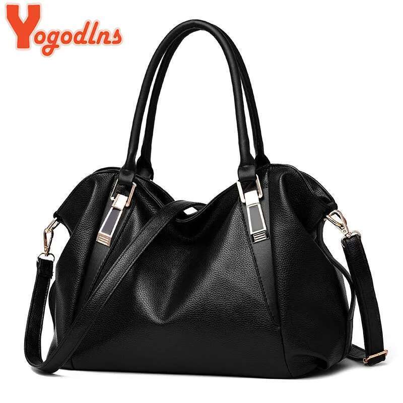 Yogodlns Designer Women Handbag Female PU Leather Bags Handbags Portable Shoulder Bag Office Ladies Hobos Totes