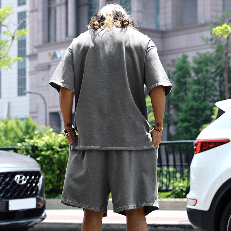 2025 summer mens men short and t shirt set tracksuit designer clothing sportswear shorts and tee shirts set breathable running training suit Tracksuit