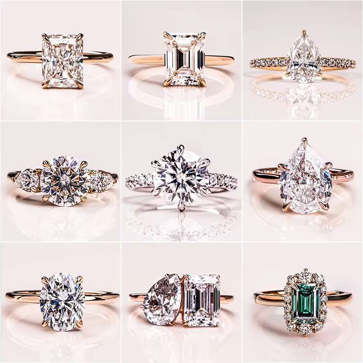 Goldleaf Manufacturers Custom 14K 18K Gold Womens Engagement Wedding Ring Moissanite Diamond Ring