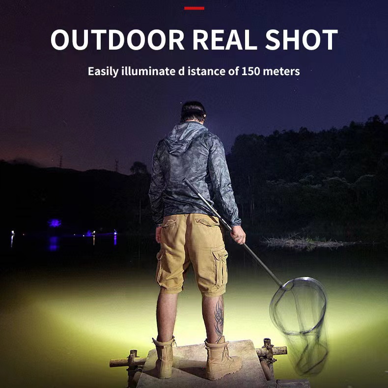 5 LED Flashlight Rechargeable with Built in 18650 Battery Strong Light Camping Adventure Fishing Head Light Headlamp